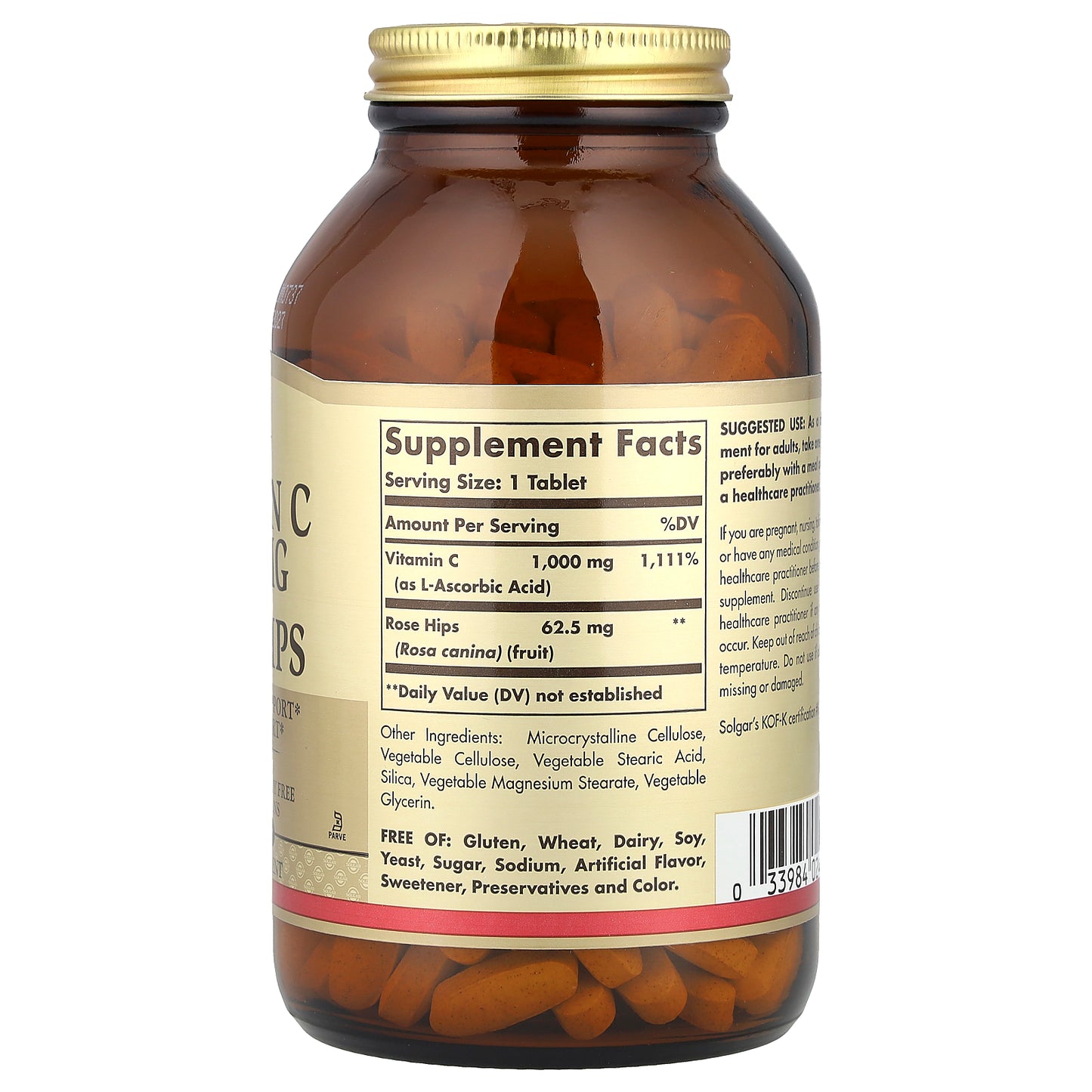 Solgar, Vitamin C with Rose Hips, 250 Tablets