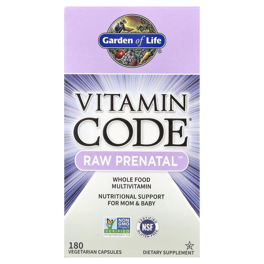 Garden of Life, Vitamin Code®, RAW Prenatal™, 180 Vegetarian Capsules