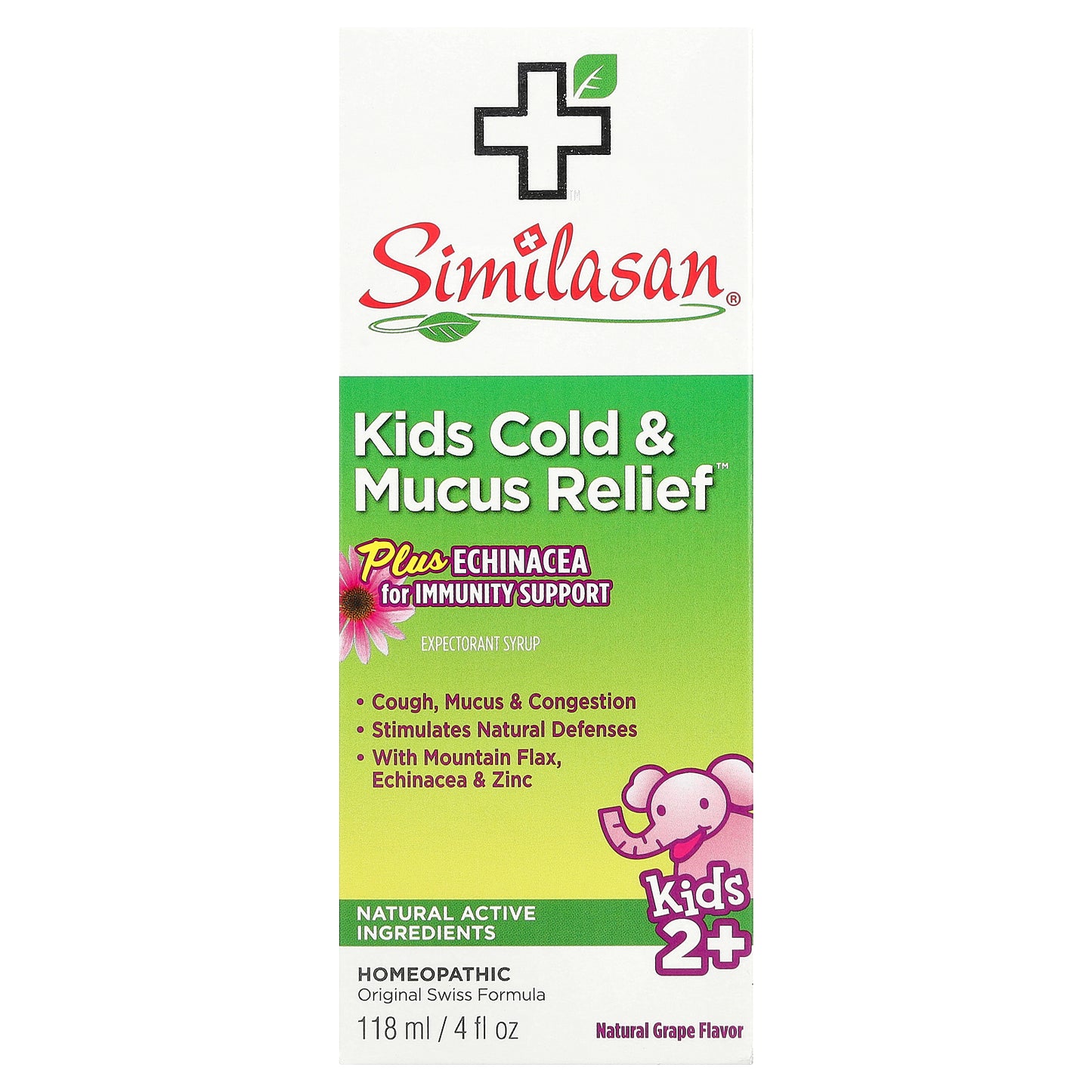 Similasan, Kids Cold & Mucus Relief, Kids 2+, Natural Grape, 4 fl oz (118 ml)