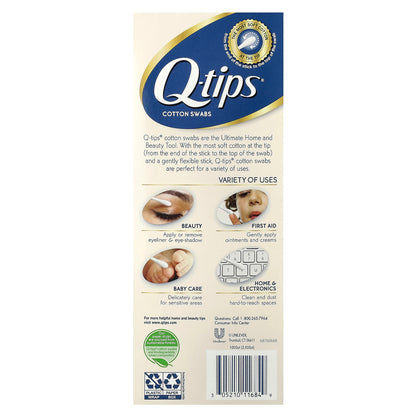 Q-tips, Cotton Swabs, Family Pack, 2 Pack, 500 Swabs Each