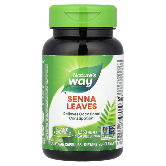 Nature's Way, Senna Leaves, 1,350 mg, 100 Vegan Capsules (450 mg Per Capsule)