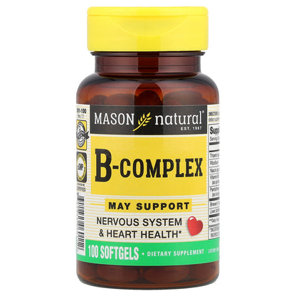 Mason Natural, B-Complex, 100 Softgels
