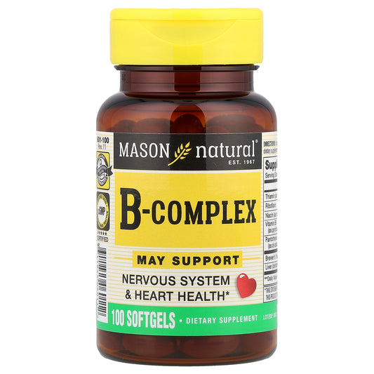 Mason Natural, B-Complex, 100 Softgels
