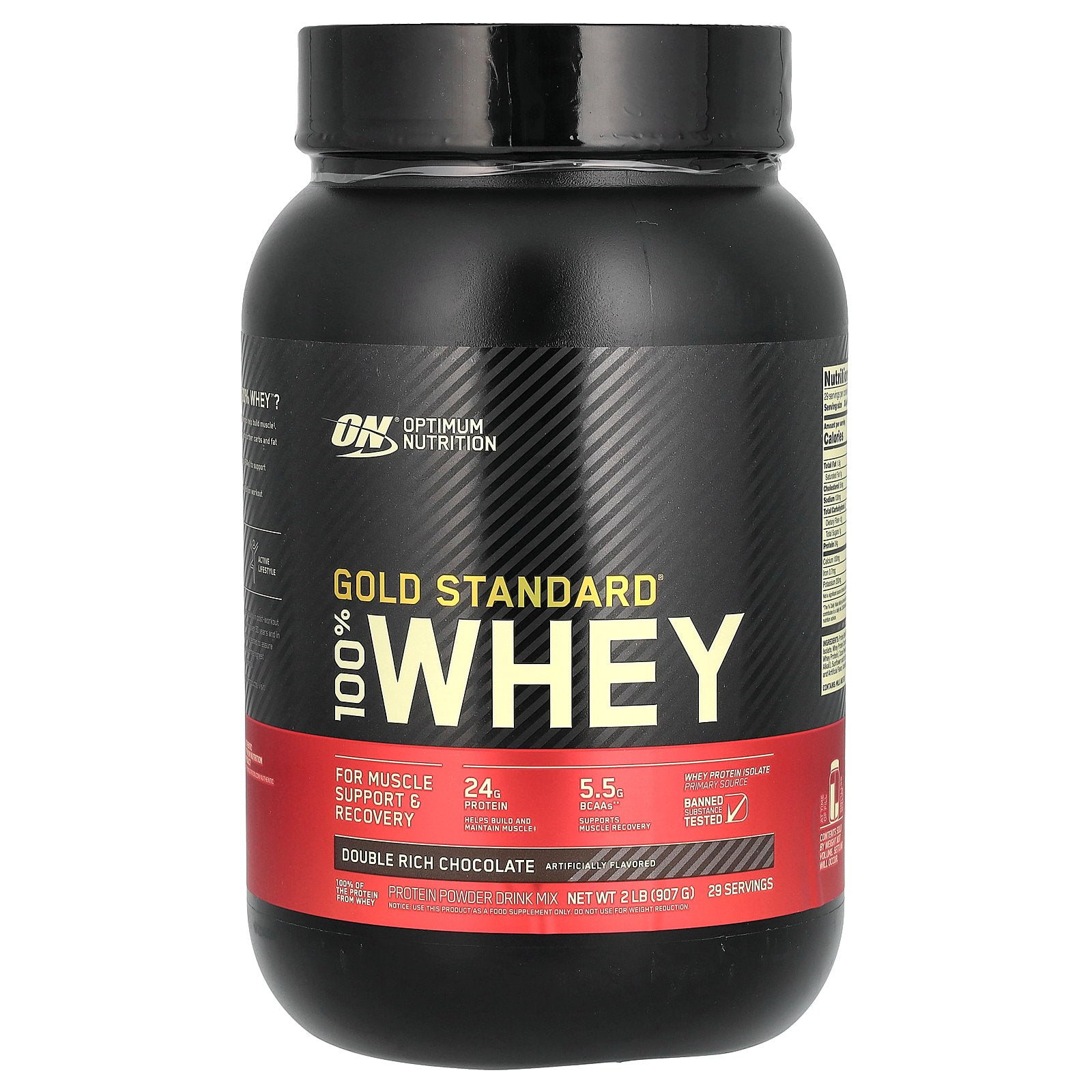 Optimum Nutrition, Gold Standard® 100% Whey, Double Rich Chocolate, 2 lb (907 g)