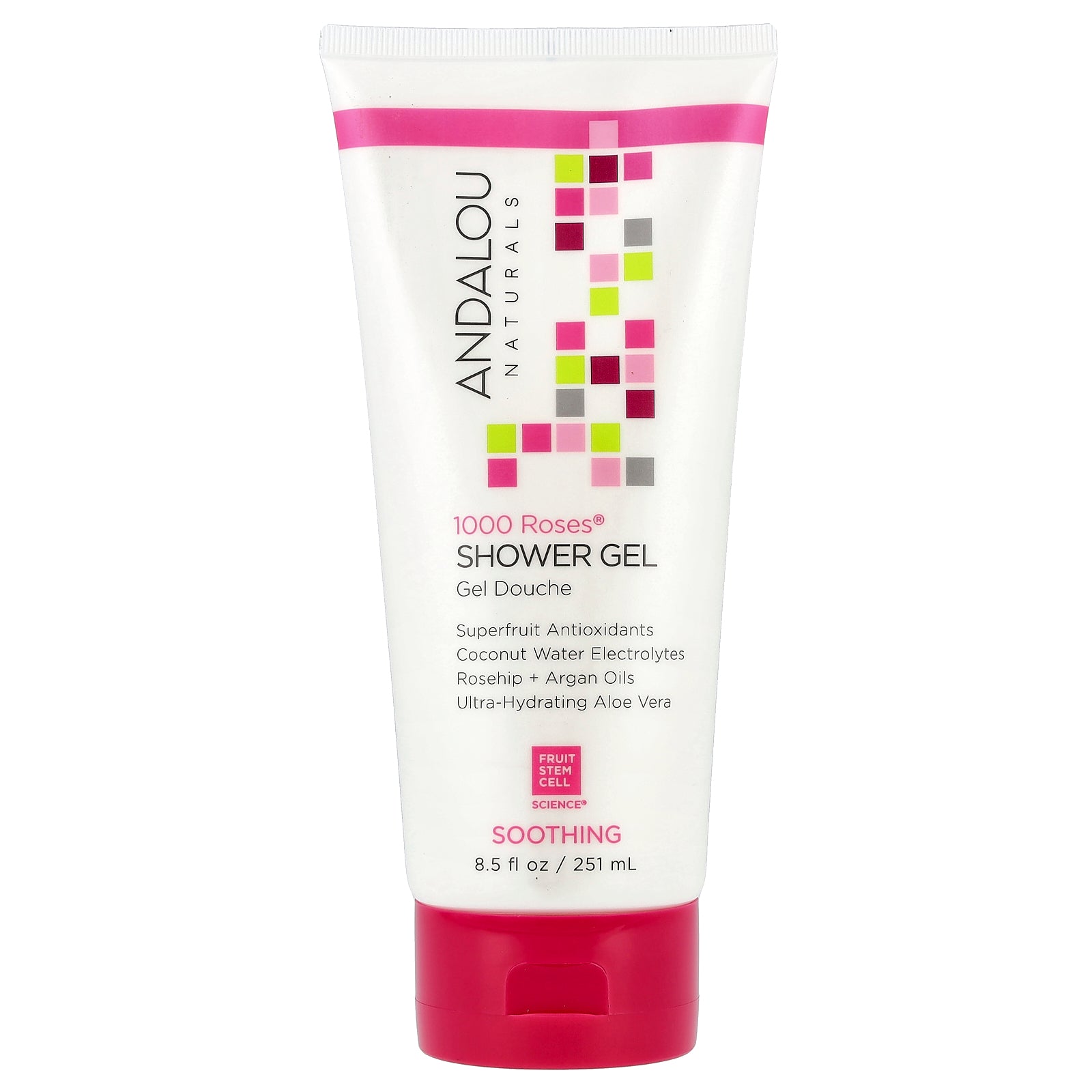 Andalou Naturals, 1000 Roses®, Soothing Shower Gel, 8.5 fl oz (251 ml)