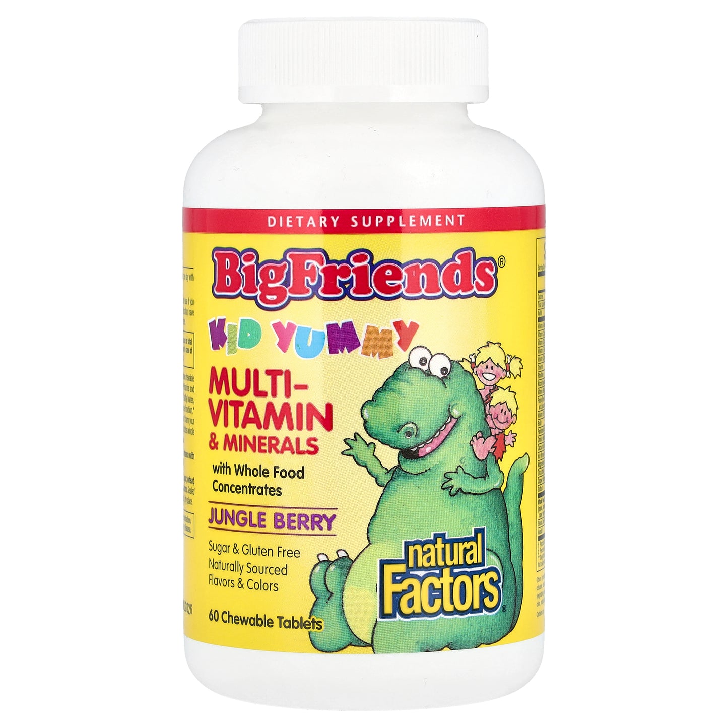 Natural Factors, Big Friends®, Multi-Vitamin & Minerals, Jungle Berry, 60 Chewable Tablets