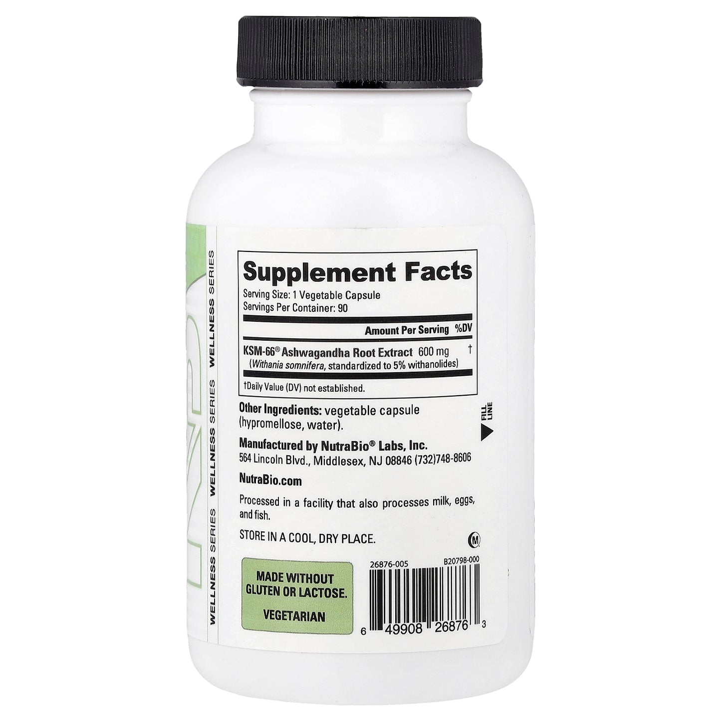 NutraBio, KSM-66®, Ashwagandha , 90 Capsules