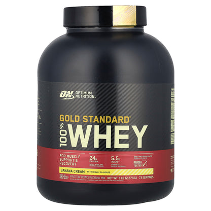 Optimum Nutrition, Gold Standard® 100% Whey, Banana Cream, 5 lbs (2.27 kg)