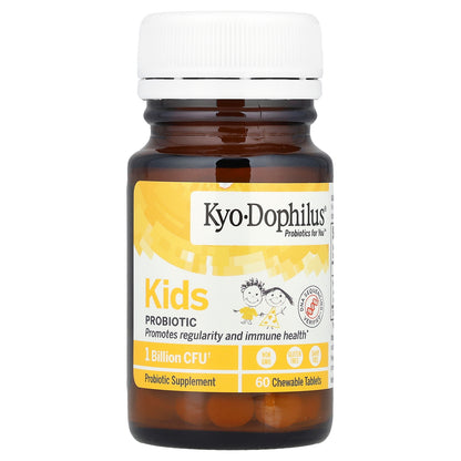 Kyolic, Kids Probiotic, Vanilla, 1 Billion CFU, 60 Chewable Tablets