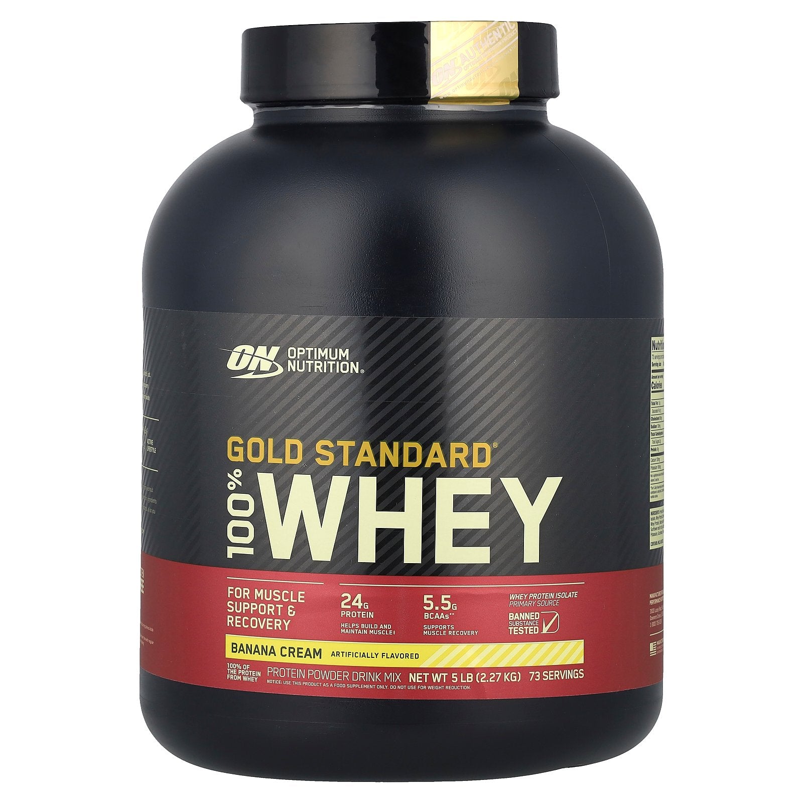 Optimum Nutrition, Gold Standard® 100% Whey, Banana Cream, 5 lb (2.27 kg)