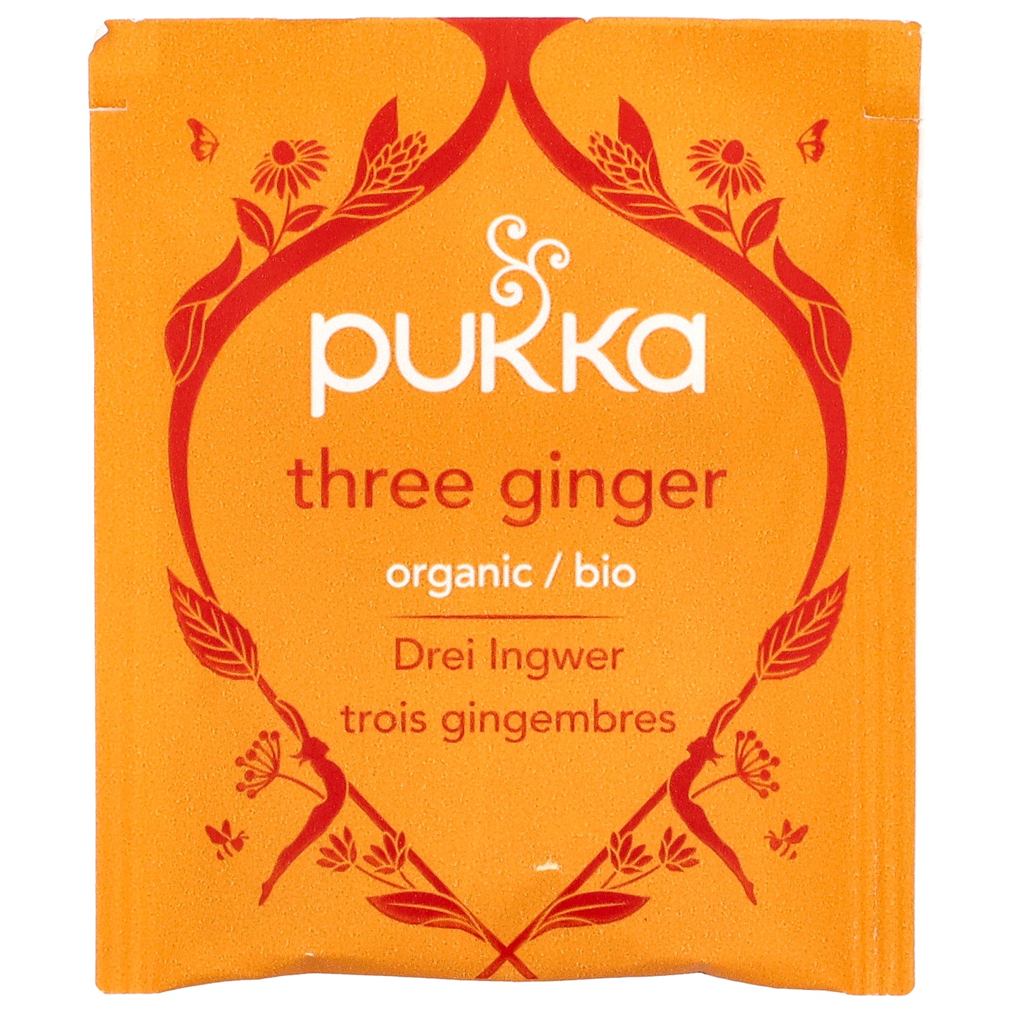 Pukka Herbs, Organic Herbal Tea, Three Ginger, Caffeine Free, 20 Sachets, 1.27 oz (36 g)