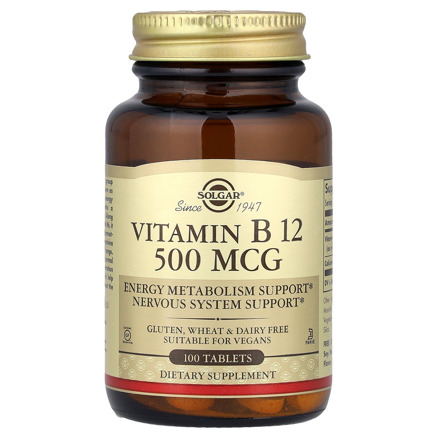 Solgar, Vitamin B12, 500 mcg, 100 Tablets
