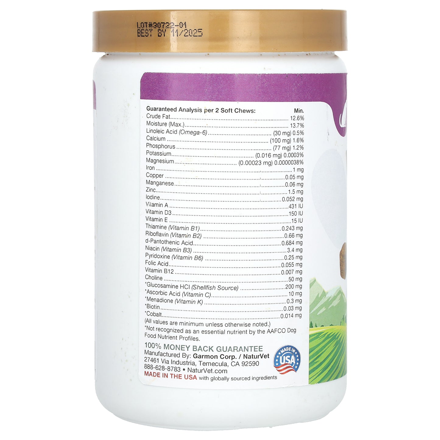 NaturVet, VitaPet Senior, Daily Vitamins + Glucosamine, For Dogs, 120 Soft Chews, 12.6 oz (360 g)