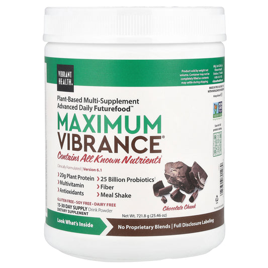 Vibrant Health, Maximum Vibrance, Version 6.1, Chocolate Chunk, 25.46 oz (721.8 g)