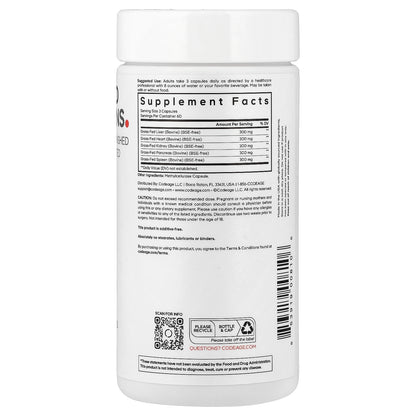 Codeage, Grass-Fed Beef Organs, 180 Vegetable Capsules