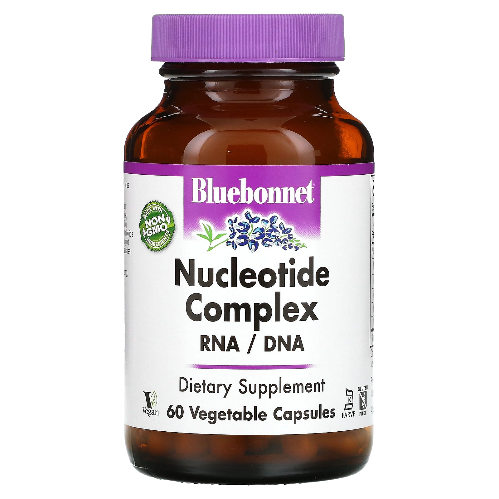 Bluebonnet Nutrition, Nucleotide Complex, RNA / DNA, 60 Vegetable Capsules