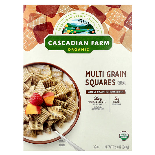Cascadian Farm, Organic Multi Grain Squares Cereal, 12.3 oz (348 g)