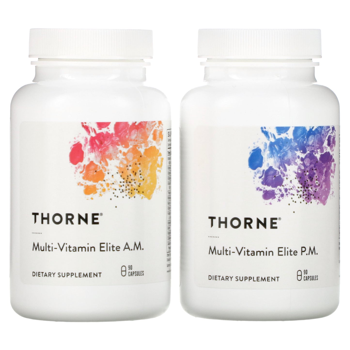 Thorne, Multi-Vitamin Elite, A.M. & P.M., 2 Bottles, 90 Capsules Each