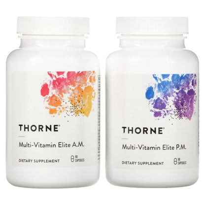 Thorne, Multi-Vitamin Elite, A.M. & P.M., 2 Bottles, 90 Capsules Each