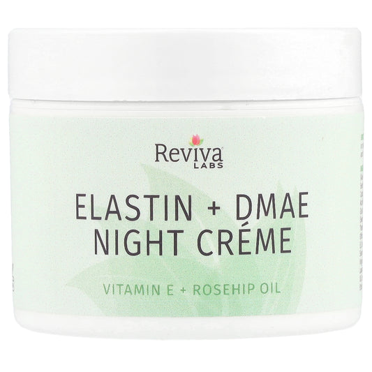 Reviva Labs, Elastin + DMAE Night Creme, 2 oz (55 g)