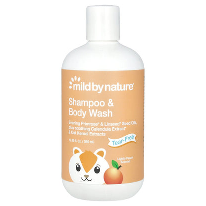 Mild By Nature, Tear-Free Baby Shampoo & Body Wash, Peach, 12.85 fl oz (380 ml)