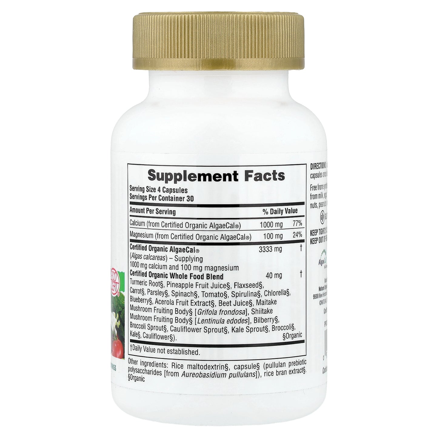 NaturesPlus, Source of Life®, Garden®, Calcium, 120 Vegan Capsules