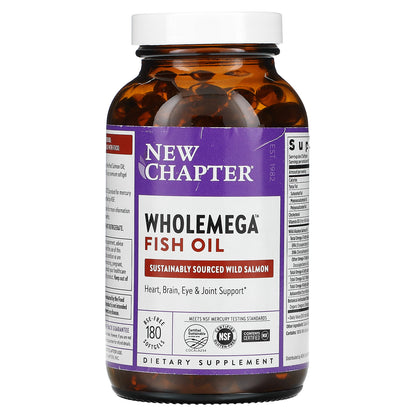 New Chapter, Wholemega Fish Oil, 180 Softgels