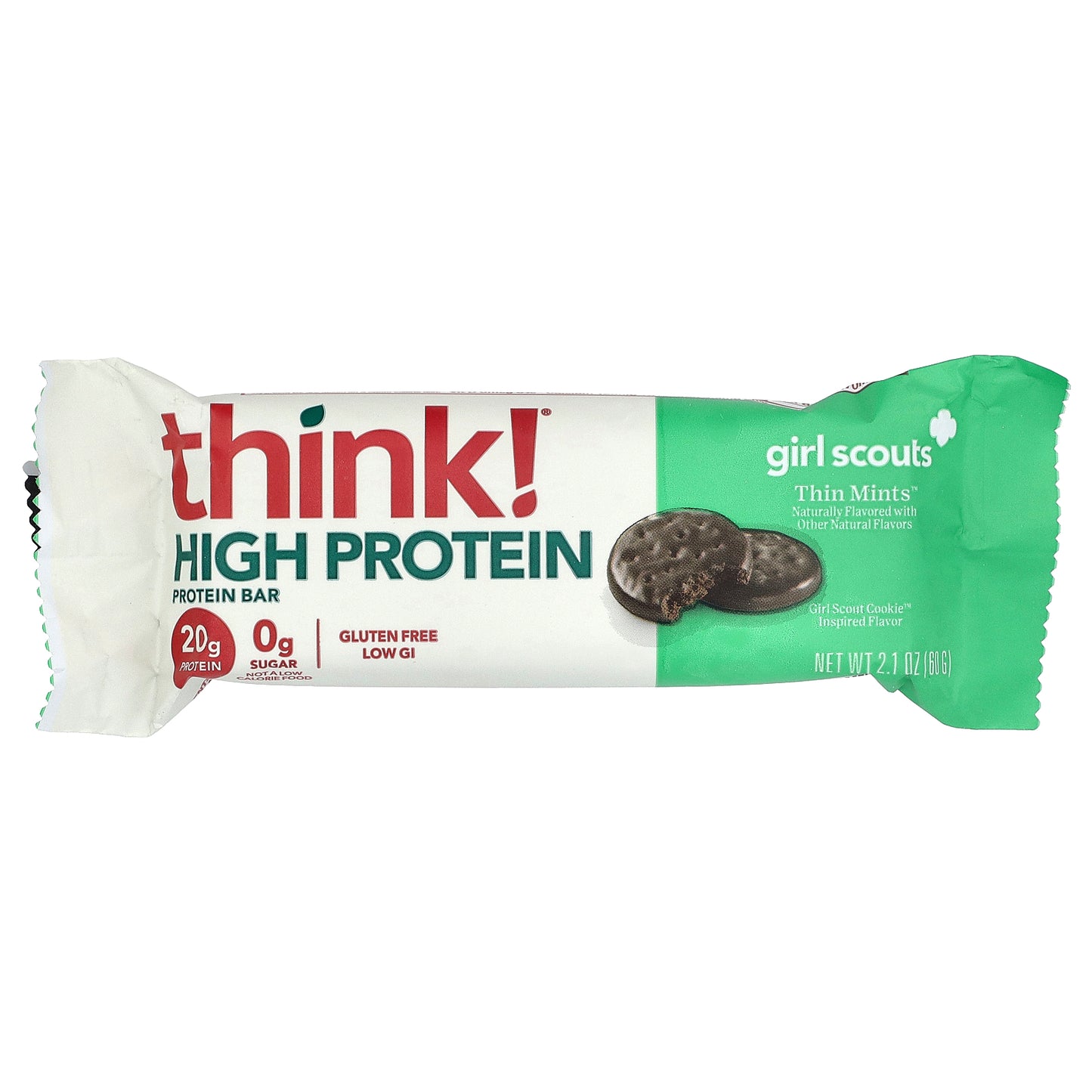Think !, High Protein Bars, Thin Mints™, 5 Bars, 2.1 oz (60 g) Each