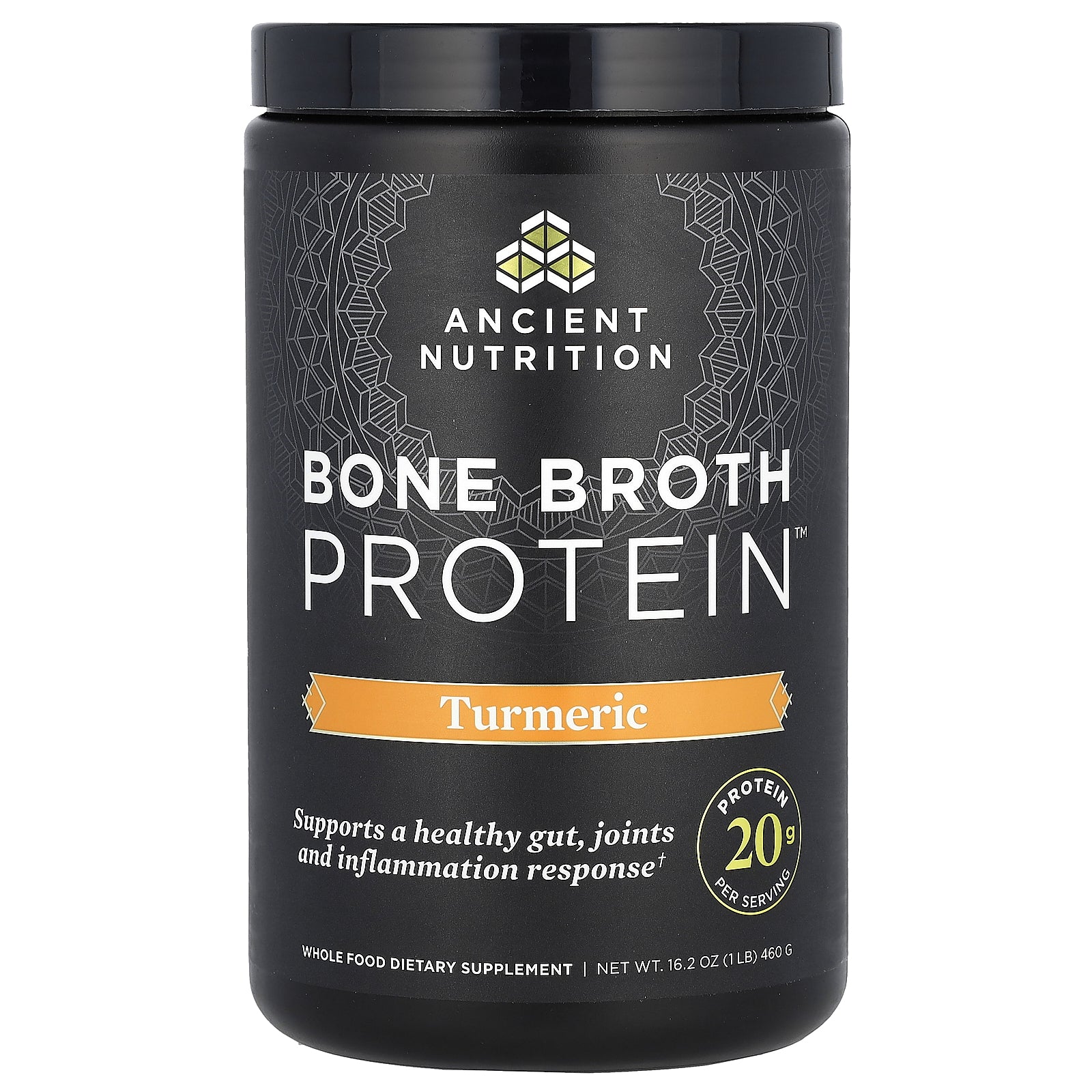 Ancient Nutrition, Bone Broth Protein, Turmeric, 1 lb (460 g)