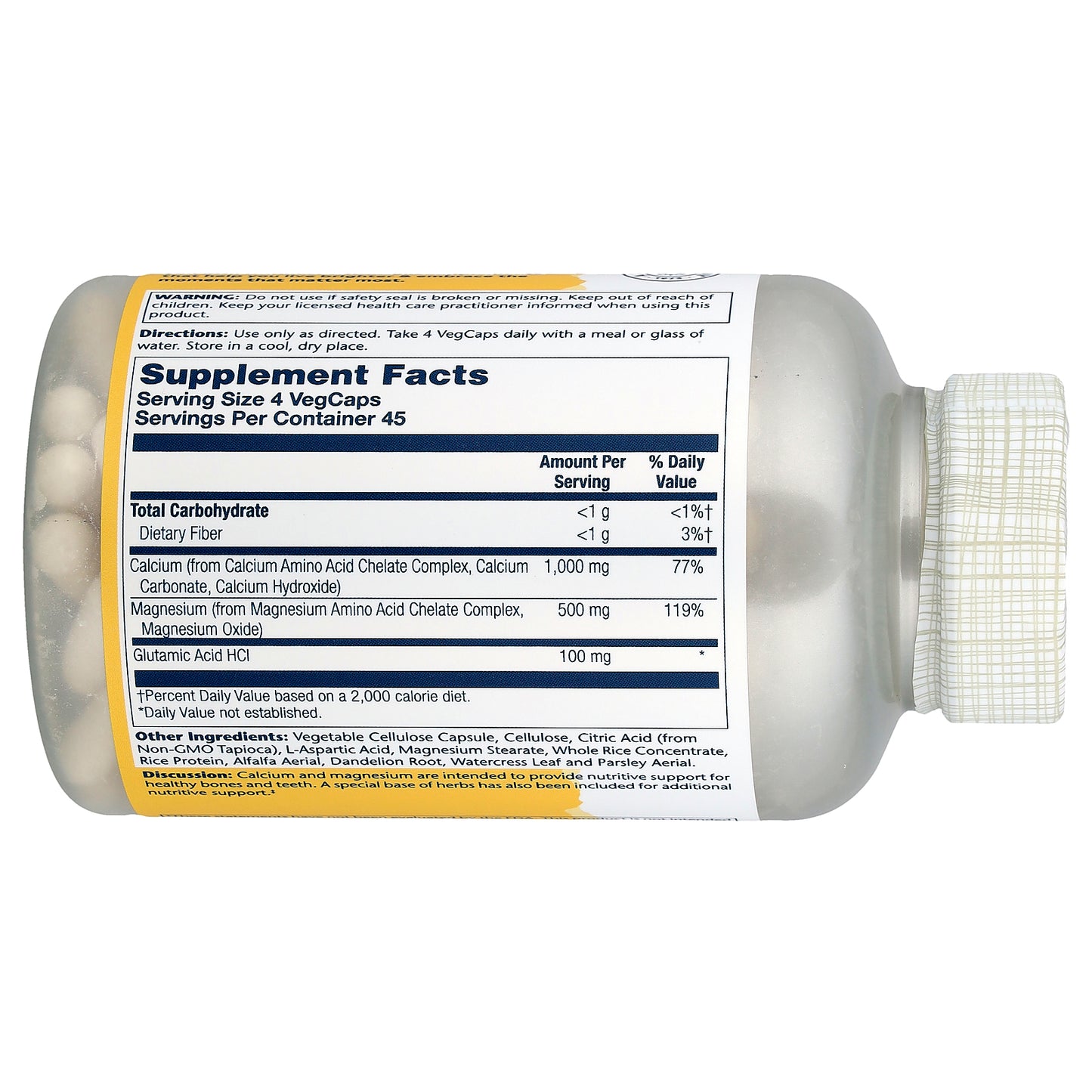 Solaray, Calcium Magnesium 2:1 Ratio, 180 VegCaps