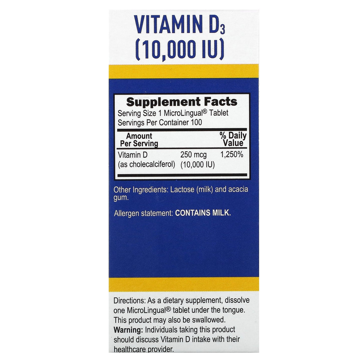 Superior Source, D3, 250 mcg (10,000 IU), 100 MicroLingual Instant Dissolve Tablets