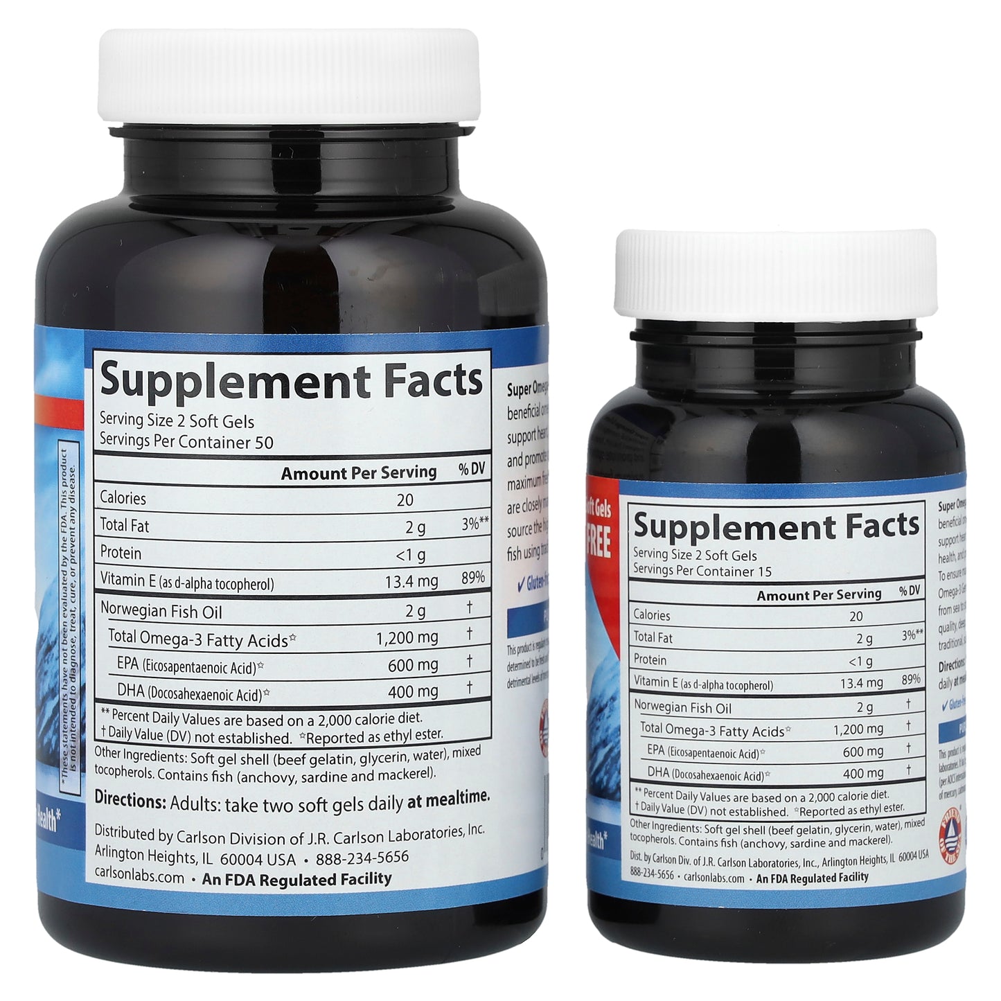 Carlson, Wild Caught Super Omega-3 Gems®, 100 + 30 Soft Gels