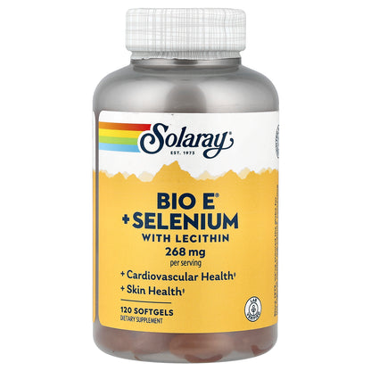 Solaray, Bio E® + Selenium with Lecithin, 120 Softgels