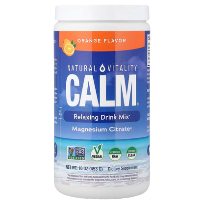 Natural Vitality, CALM®, Relaxing Drink Mix, Orange, 16 oz (453 g)
