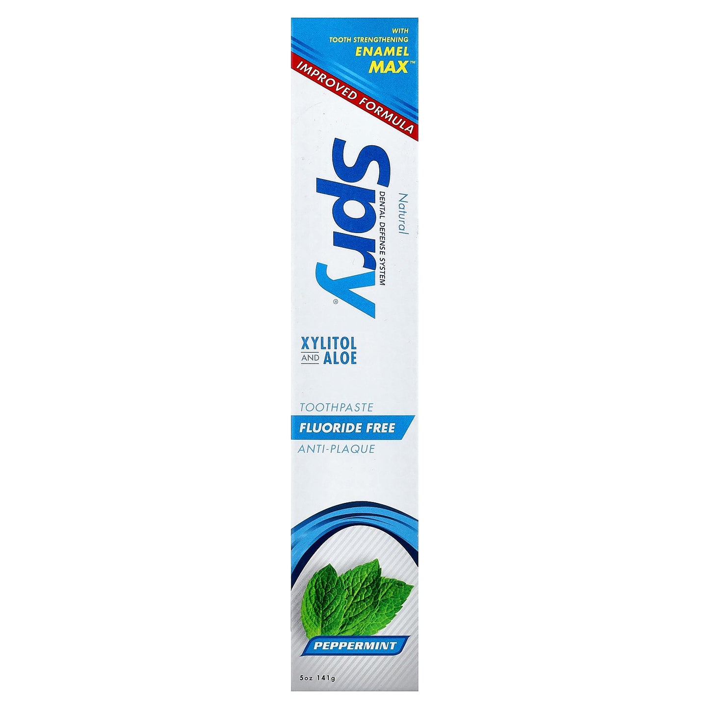 Xlear, Spry, Fluoride Free Toothpaste, Peppermint, 5 oz (141 g)