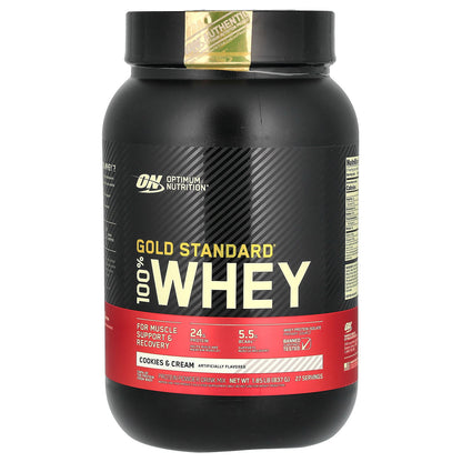 Optimum Nutrition, Gold Standard® 100% Whey, Cookies & Cream, 1.85 lb (837 g)