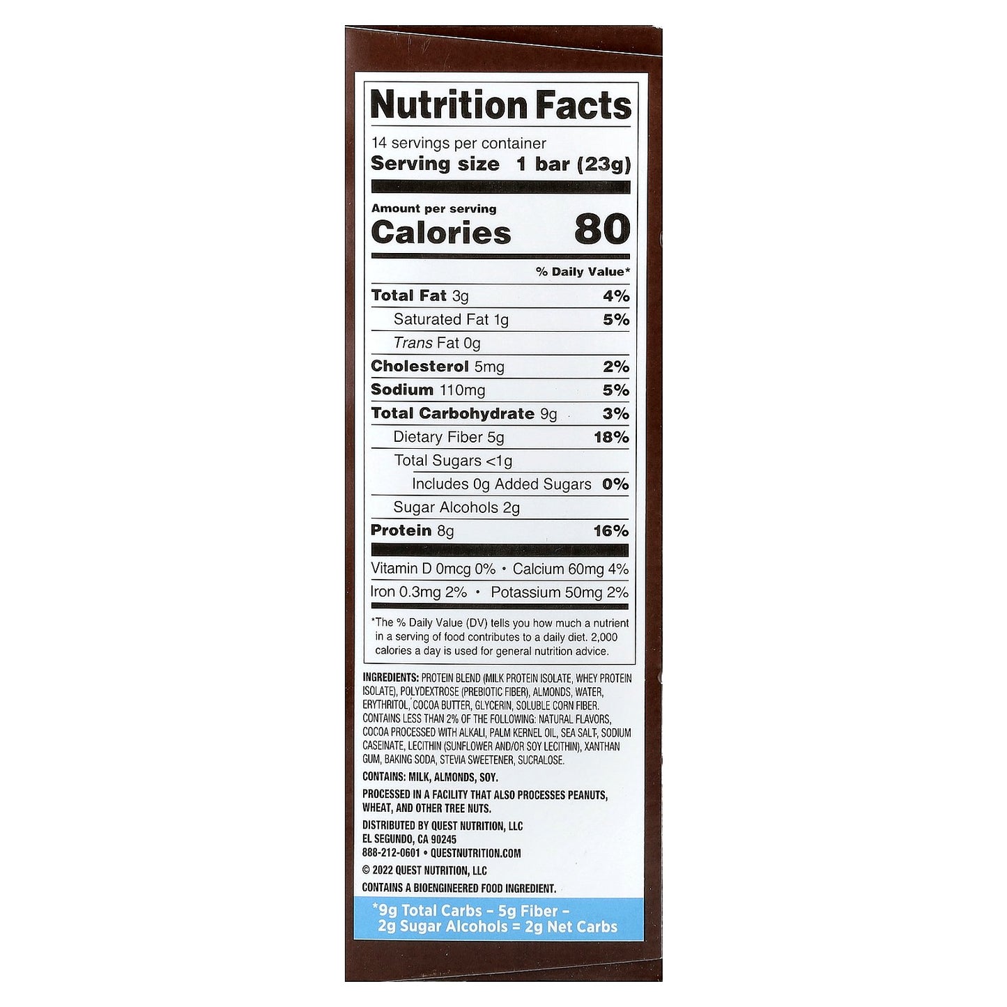 Quest Nutrition, Minis, Protein Bar, Cookies & Cream, 14 Bars, 0.81 oz (23 g) Each