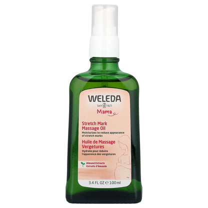 Weleda, Mama, Stretch Mark Massage Oil, Almond Extracts, 3.4 fl oz (100 ml)
