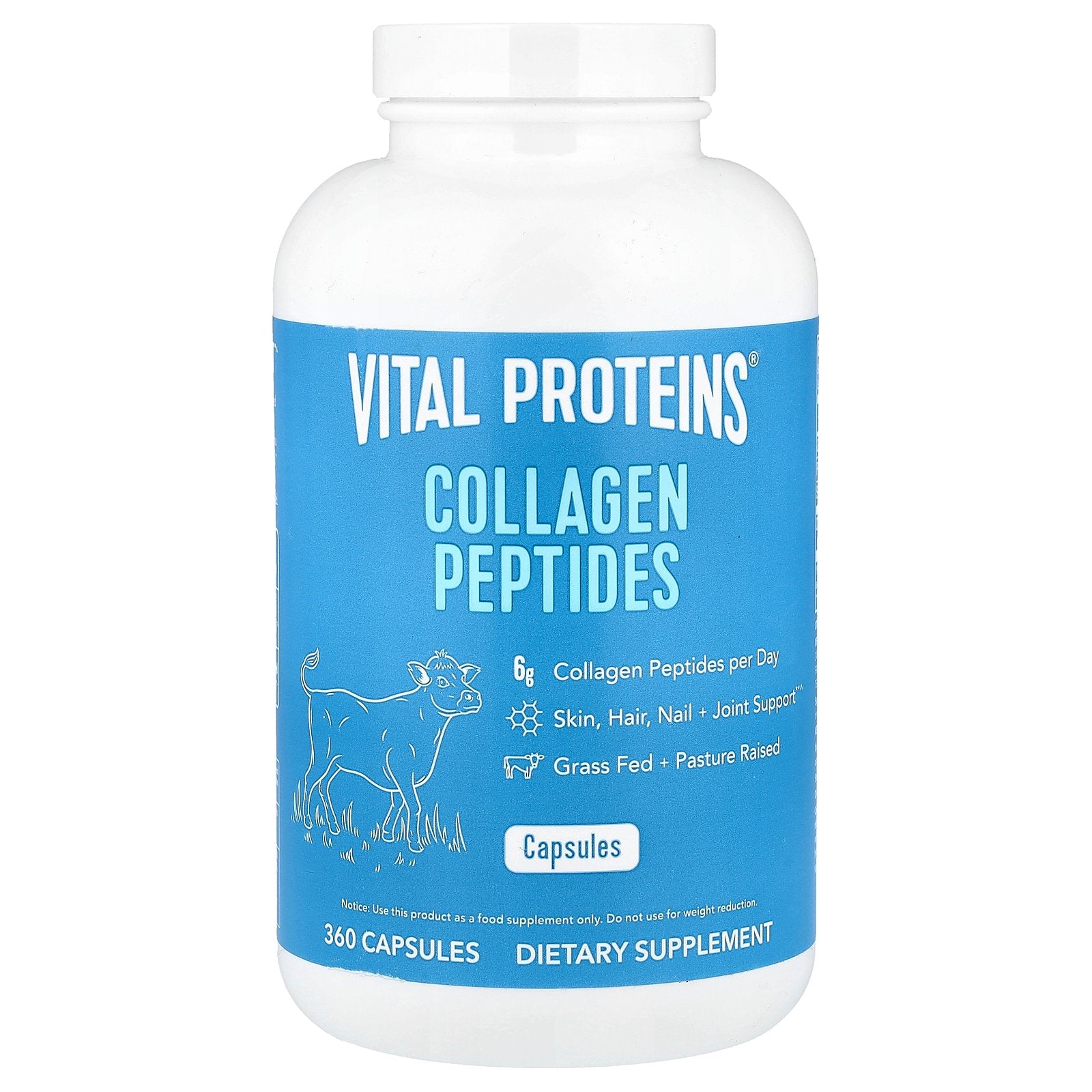 Vital Proteins, Collagen Peptides, 360 Capsules (550 mg per Capsule)