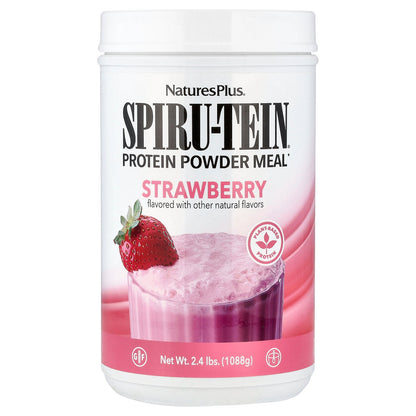 NaturesPlus, Spiru-Tein®, Protein Powder Meal, Starwberry, 2.4 lbs (1,088 g)
