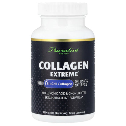 Paradise Herbs, Collagen Extreme® with BioCell Collagen®, OptiMSM® & Nature's C®, 120 Capsules