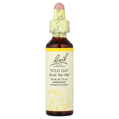 Bach, Original Flower Remedies, Wild Oat, 0.7 fl oz (20 ml)