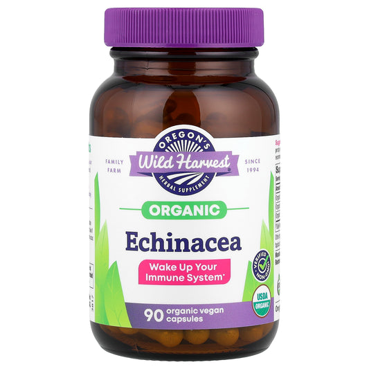 Oregon's Wild Harvest, Organic Echinacea, 90 Organic Vegan Capsules