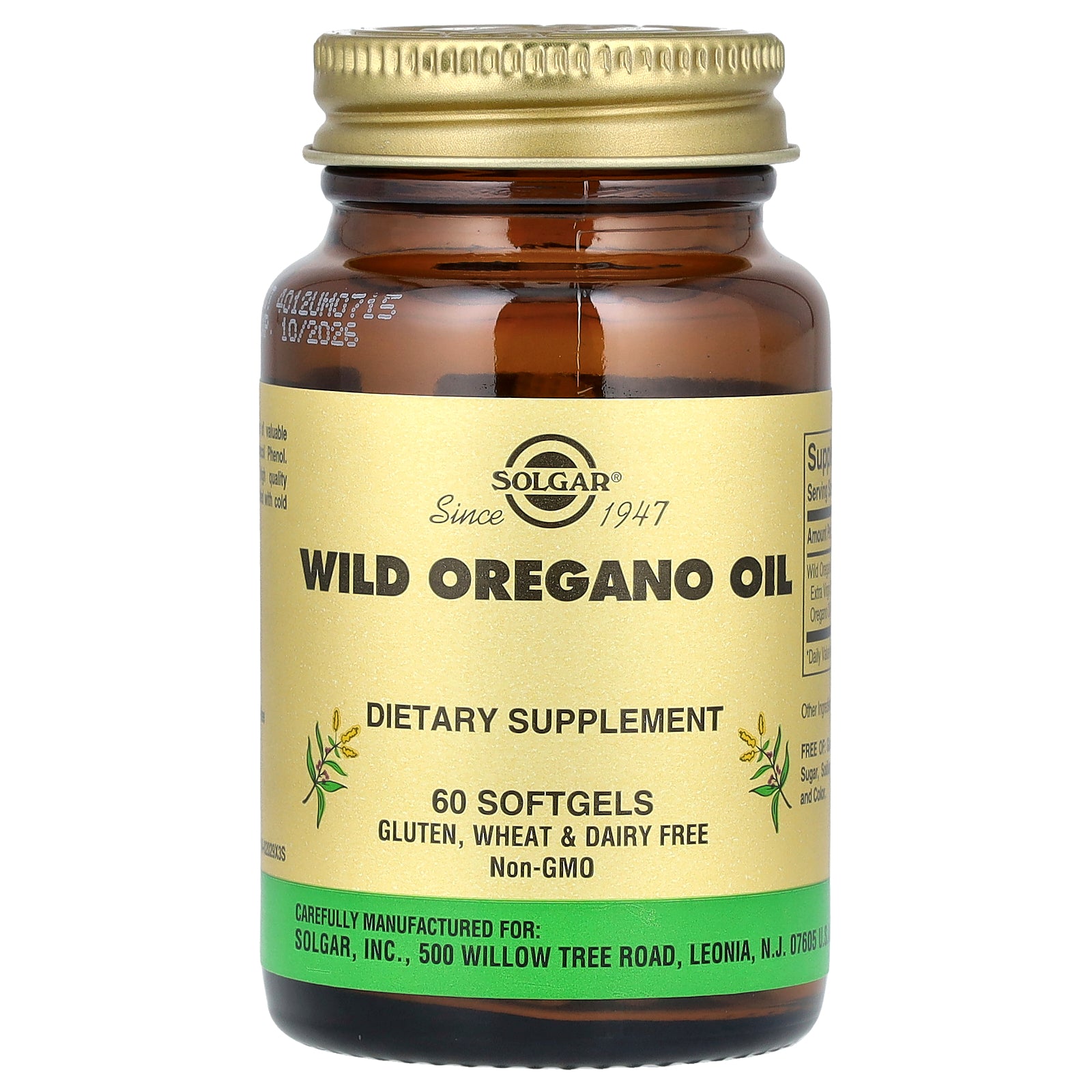 Solgar, Wild Oregano Oil, 60 Softgels