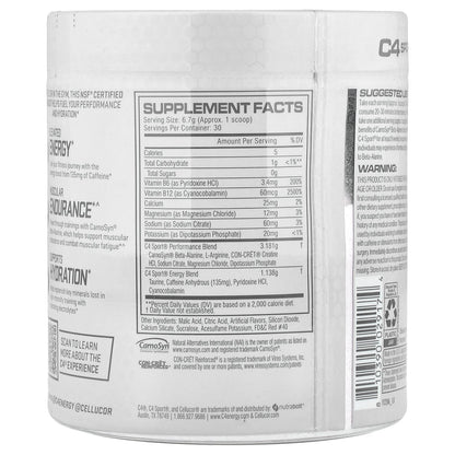 C4 / Cellucor, C4 Sport®, Pre-Workout, Watermelon, 7.1 oz (201 g)