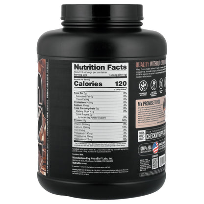 NutraBio, Whey Protein Isolate, Dutch Chocolate, 5 lb (2,268 g)