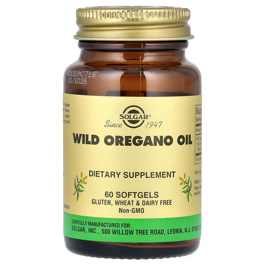 Solgar, Wild Oregano Oil, 60 Softgels (175 mg per Softgel)