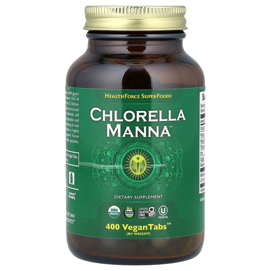 HealthForce Superfoods, Chlorella Manna™, 400 VeganTabs™