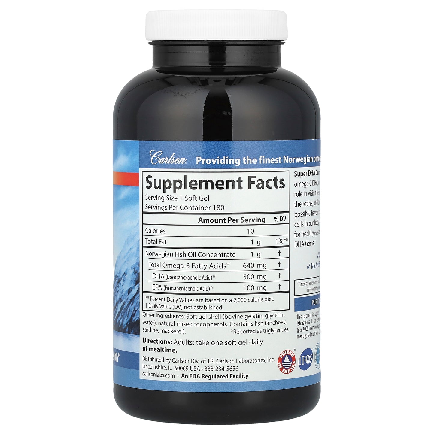 Carlson, Super DHA Gems®, 180 Soft Gels