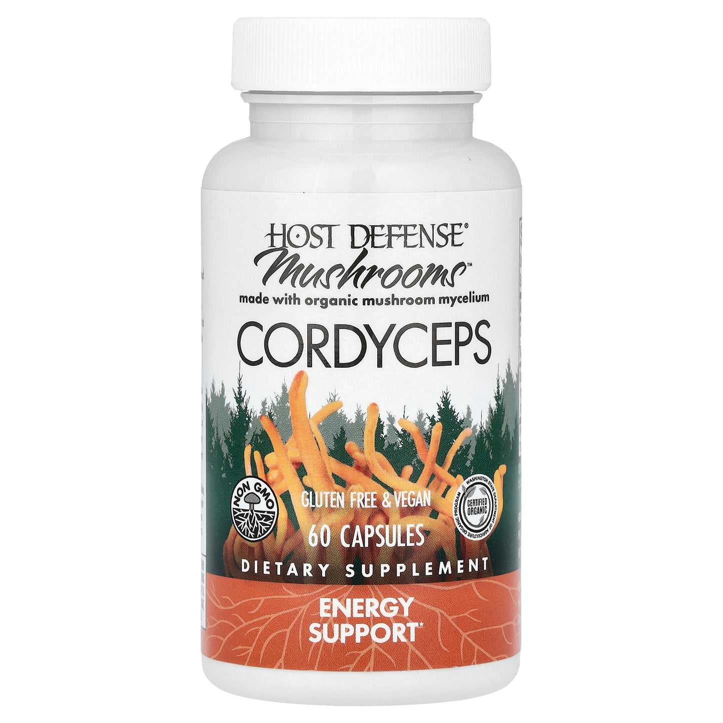 Host Defense, Mushrooms™, Cordyceps, 60 Capsules (0.5 g per Capsule)